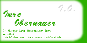 imre obernauer business card